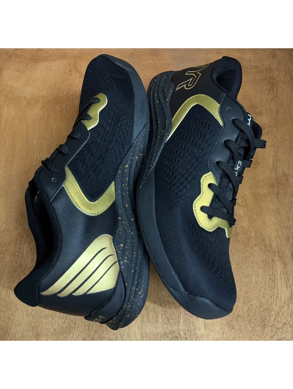 TYR CXT-1 Trainer Shoes Men 11.5 Women 13 Black Gold CrossFit HIIT Gym Sneakers